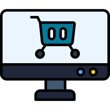 Sepet arabası çevrimiçi simgesi