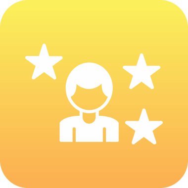 Bir yıldız simgesinin vektör illüstrasyonu