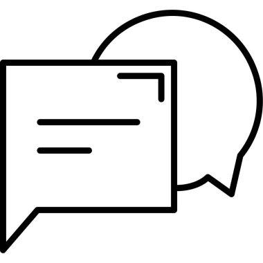 baloncuk sohbet simgesi ana hat biçiminde