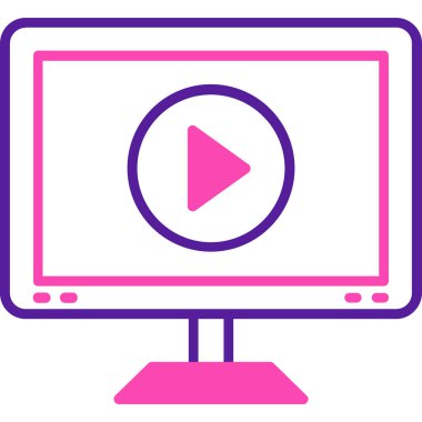 Oyuncu. Web simgesi basit illüstrasyon