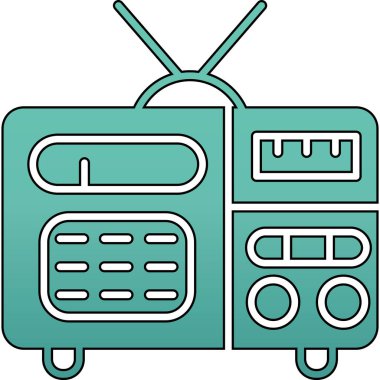 Radyo ikonu. Beyaz arkaplanda izole edilmiş web tasarımı için Radyo vektör simgesi