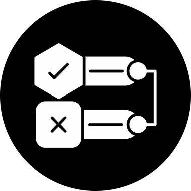 İşaretleme simgesi vektör illüstrasyonunu kontrol et