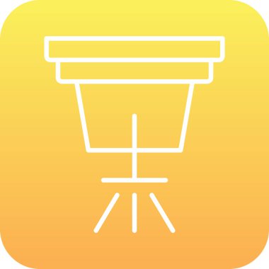 güzel bahçe çizgisi vektör simgesi