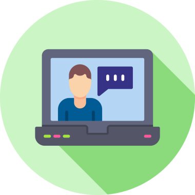 İleti vektör illüstrasyon tasarımlı bilgisayar ekranı