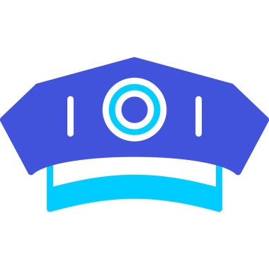 Polis başlığı simgesi, basit vektör illüstrasyonu