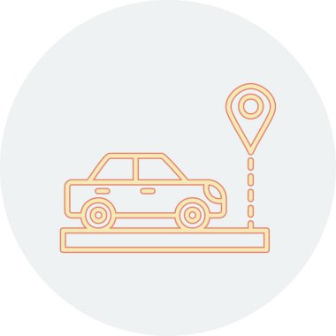 Modern oto tamir simgesinin vektör illüstrasyonu