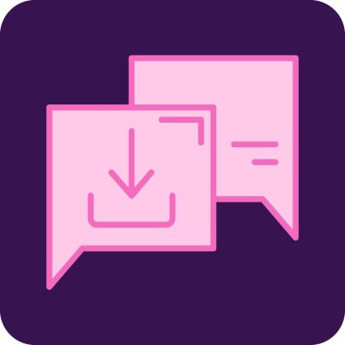 Konuş. Web simgesi basit illüstrasyon