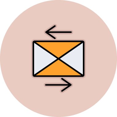 Zarf simgesi. Düz dizayn. grafik tasarımı için izole edilmiş vektör illüstrasyonu