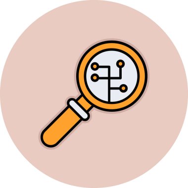 Büyüteç simgesini vektör çizim