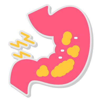 mide ikonu vektör illüstrasyonu