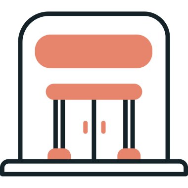 yiyecek ve içecek satırı vektör simgesi.