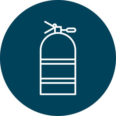 ateş söndürücü ağ simgesi, vektör illüstrasyonu