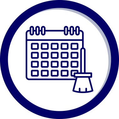 Takvim simgesinin vektör illüstrasyonu