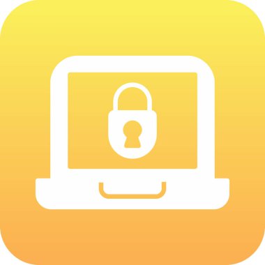 bilgisayar güvenlik simgesi düz biçimli