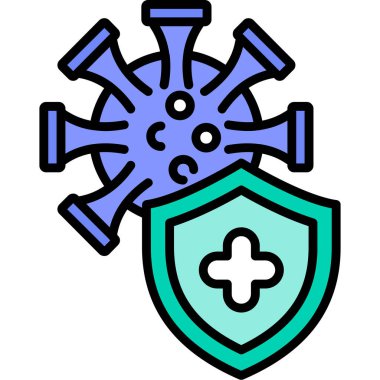 Kalkan. Web simgesi basit illüstrasyon