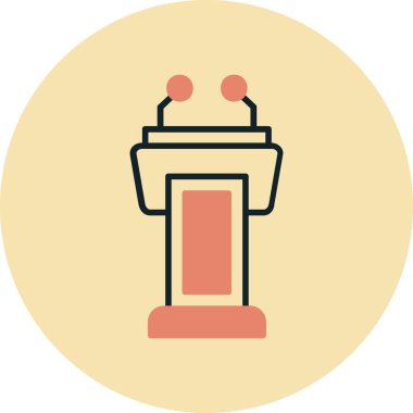 Konuşmacı. Web simgesi basit illüstrasyon