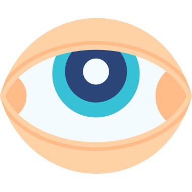 Bir göz simgesinin vektör illüstrasyonu