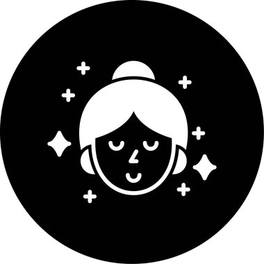 Yıldız simgesi olan bir kızın vektör çizimi