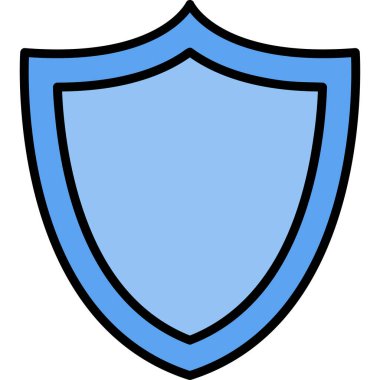 Kalkan. Web simgesi basit illüstrasyon