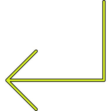 Sarı bir okun vektör illüstrasyonu