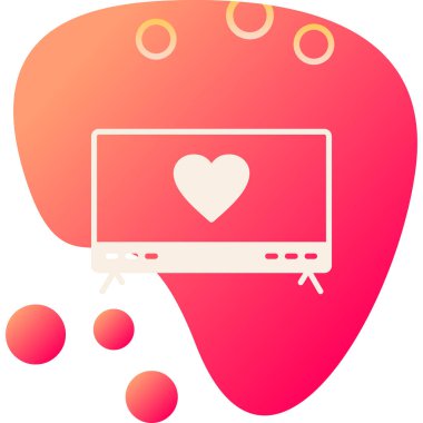 kalp modern simgeyi, vektör illüstrasyonunu sever