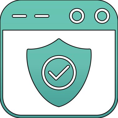 kalkan simgesi, vektör illüstrasyonu