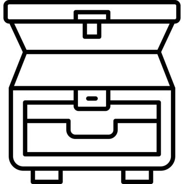 evrak çantası dosya simgesi ana hat biçiminde