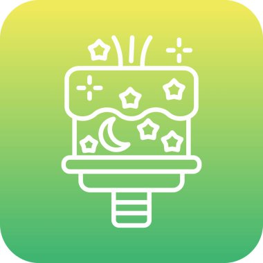 vector illustration of a cartoon icon of a candle