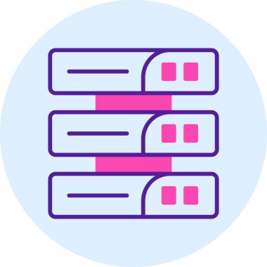 veritabanı. Web simgesi basit illüstrasyon