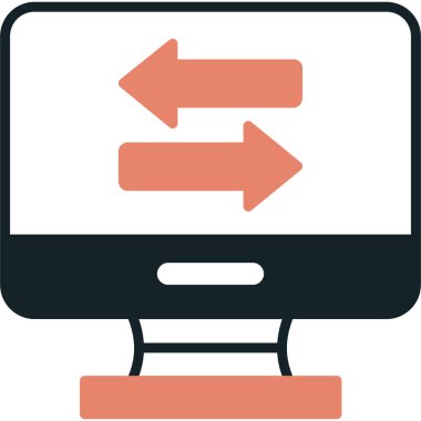 Bilgisayar. Web simgesi basit illüstrasyon