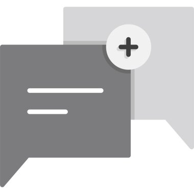 Sohbet ikonu. Sohbet simgesinden izole edilmiş moda biçimi.