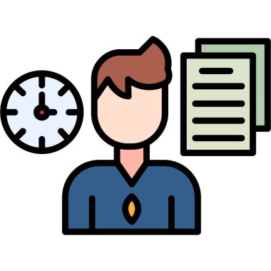 İş adamı. Web simgesi basit illüstrasyon