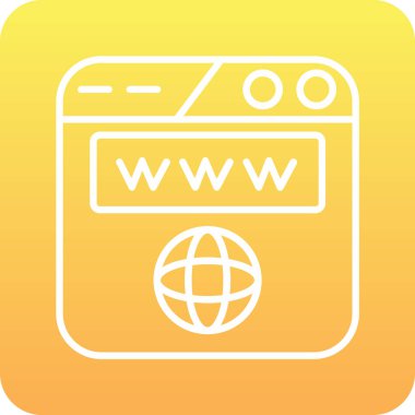 Tarayıcı simgesi soyut arkaplan grubunda izole edildi