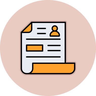 Belge. Web simgesi basit illüstrasyon