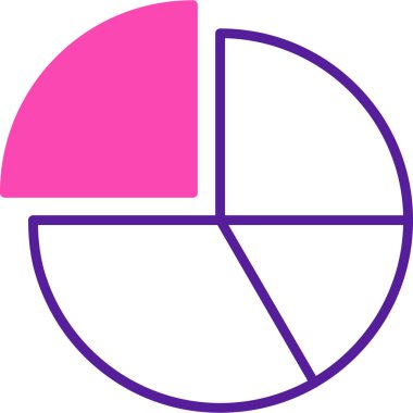 Pasta çizelgesi. Web simgesi vektör illüstrasyonu