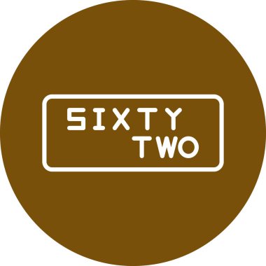 Beyaz arkaplanda 6 numara.