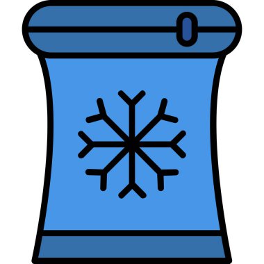 kış çantası vektör simgesi