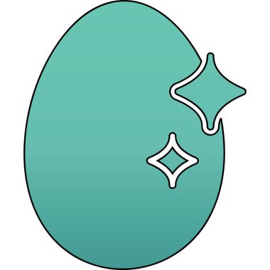 Yumurta simgesi vektör illüstrasyonu