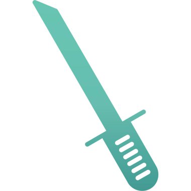 kılıç simgesi beyaz arkaplanda izole edilmiş modaya uygun düz biçimli.