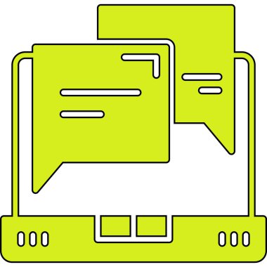 Basit vektör simgesi, bilgisayarın illüstrasyonu