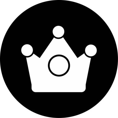 taç düz vektör simgesi