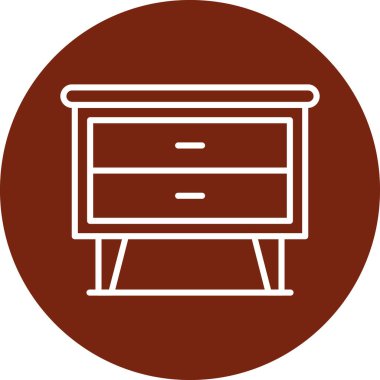 Mobilya simgesinin vektör illüstrasyonu