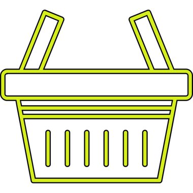 Alışveriş sepeti ikonu. vektör illüstrasyonu