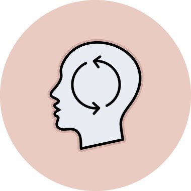 beyin ikonu vektör illüstrasyonu