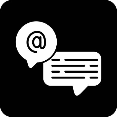 ileti sohbet vektör simgesi