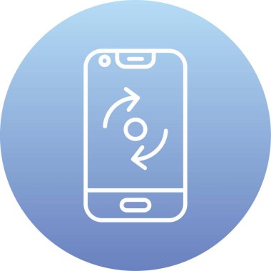 Cep telefonu. Web simgesi basit illüstrasyon