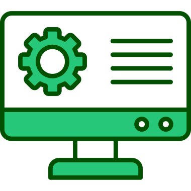 Kişisel ve ticari kullanım için bilgisayar vektör simgesi simgesi vektör çizimi..