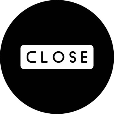 Web simgesi, vektör çizim kapatın