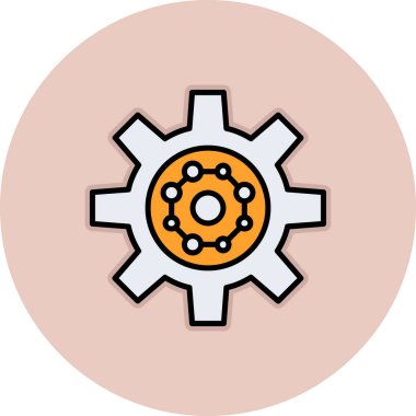 vites düz simgesi, vektör, illüstrasyon