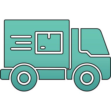 Kişisel ve ticari kullanım için kamyon vektör simgesi simgesi vektör çizimi..